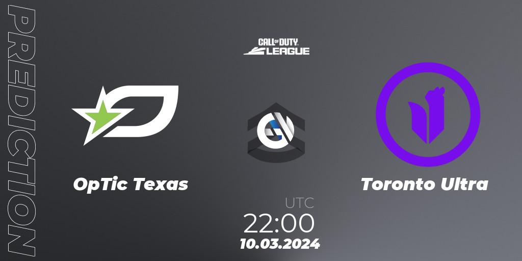 Pronósticos OpTic Texas - Toronto Ultra. 10.03.24. Call of Duty League 2024: Stage 2 Major Qualifiers - Call of Duty