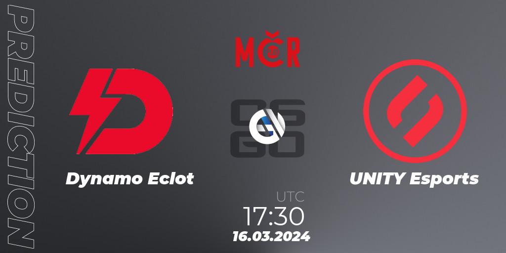 Pronósticos Dynamo Eclot - UNITY Esports. 16.03.2024 at 16:40. Tipsport Cup Winter 2024 - Counter-Strike (CS2)