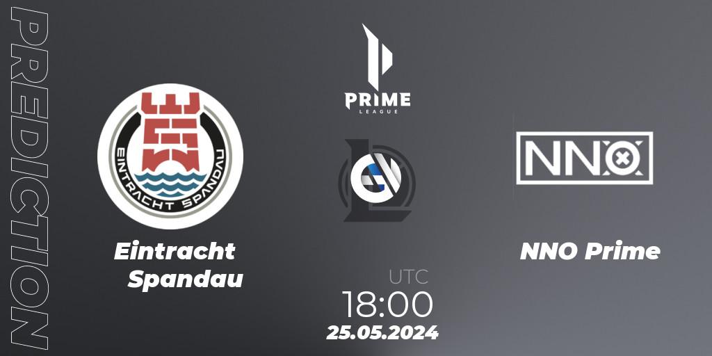 Pronósticos Eintracht Spandau - NNO Prime. 25.05.2024 at 18:00. Prime League Summer 2024 - LoL