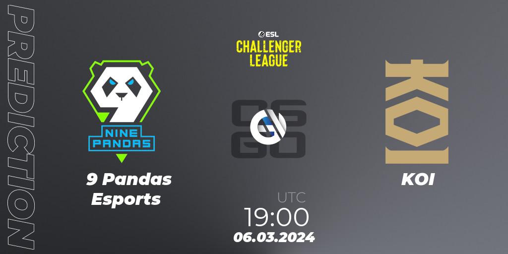 Pronósticos 9 Pandas Esports - KOI. 06.03.24. ESL Challenger League Season 47: Europe - CS2 (CS:GO)