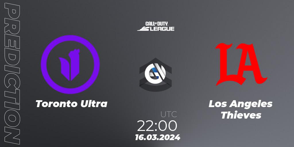Pronósticos Toronto Ultra - Los Angeles Thieves. 16.03.2024 at 22:00. Call of Duty League 2024: Stage 2 Major Qualifiers - Call of Duty