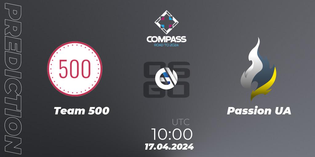 Pronósticos Team 500 - Passion UA. 16.04.24. YaLLa Compass Spring 2024 - CS2 (CS:GO)