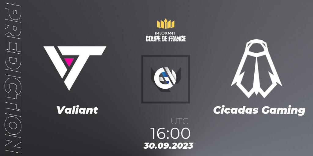 Pronósticos Valiant - Cicadas Gaming. 30.09.23. VCL France: Revolution - Coupe De France 2023 - VALORANT