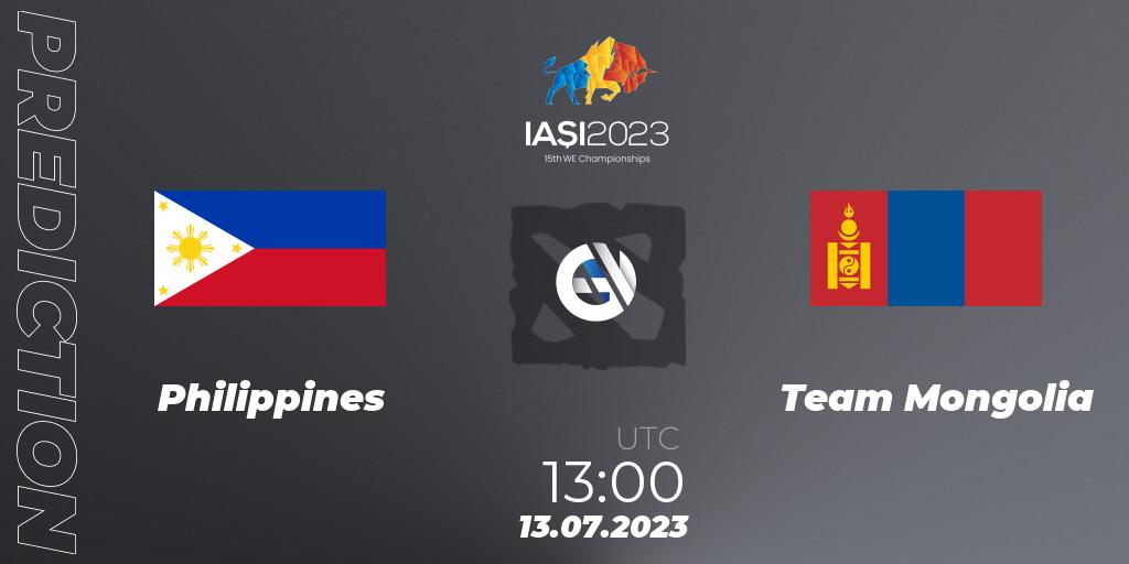 Pronósticos Philippines - Team Mongolia. 13.07.2023 at 12:28. Gamers8 IESF Asian Championship 2023 - Dota 2