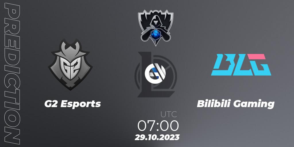 Pronósticos G2 Esports - Bilibili Gaming. 29.10.23. Worlds 2023 LoL - Group Stage - LoL