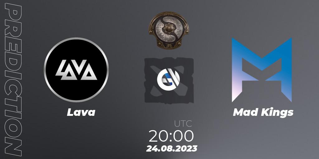 Pronósticos Lava - Mad Kings. 24.08.2023 at 21:49. The International 2023 - South America Qualifier - Dota 2