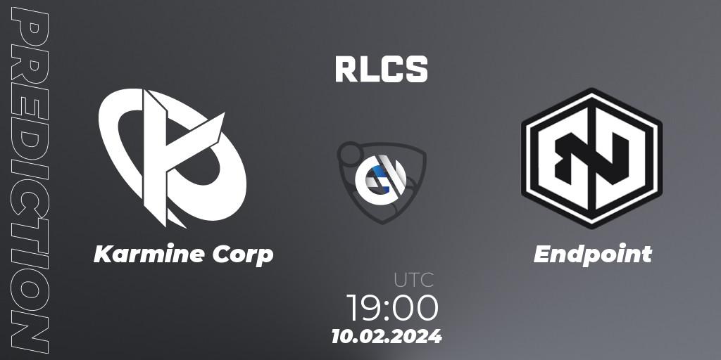 Pronósticos Karmine Corp - Endpoint. 10.02.24. RLCS 2024 - Major 1: Europe Open Qualifier 1 - Rocket League