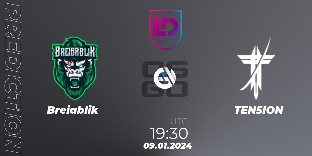 Pronósticos Breiðablik - TEN5ION. 09.01.2024 at 19:30. Icelandic Esports League Season 8: Regular Season - Counter-Strike (CS2)