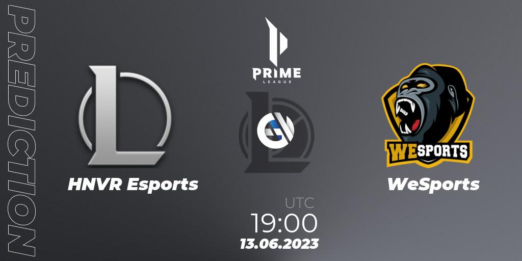 Pronósticos HNVR Esports - WeSports. 13.06.2023 at 19:00. Prime League 2nd Division Summer 2023 - LoL