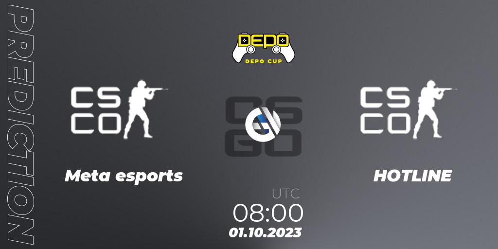 Pronósticos Meta esports - HOTLINE. 01.10.2023 at 08:00. FRAG Depo Cup - Counter-Strike (CS2)