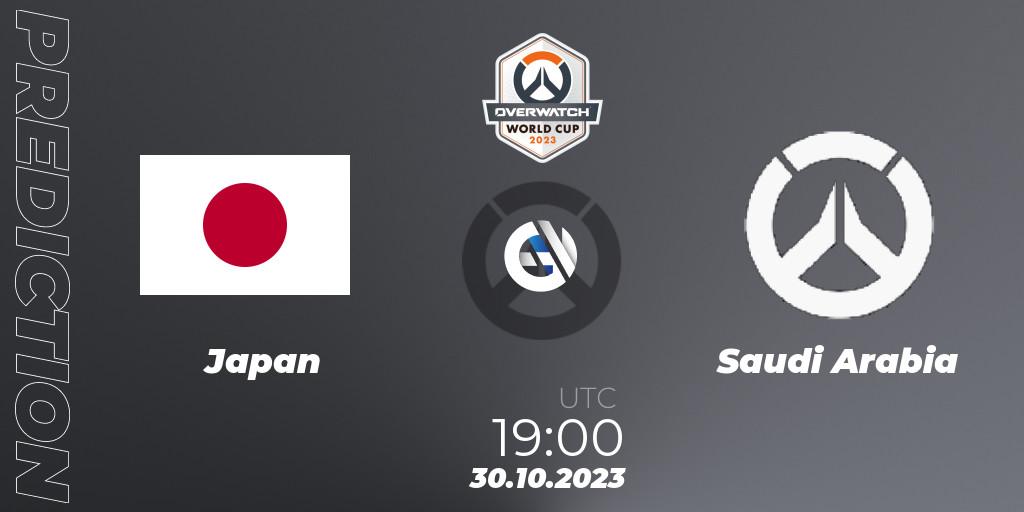 Pronósticos Japan - Saudi Arabia. 30.10.23. Overwatch World Cup 2023 - Overwatch