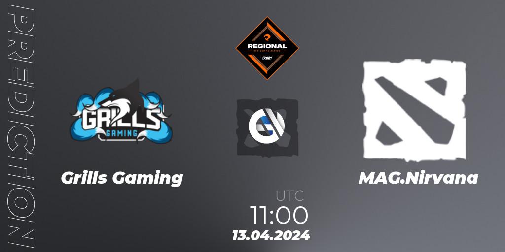 Pronósticos Grills Gaming - MAG.Nirvana. 13.04.2024 at 11:30. RES Regional Series: SEA #2 - Dota 2