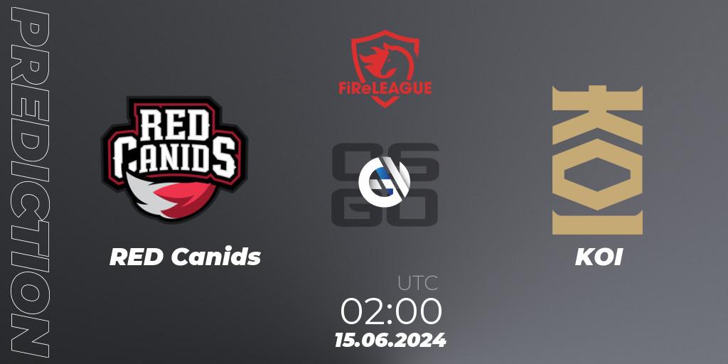 Pronósticos RED Canids - KOI. 15.06.2024 at 02:30. FiReLEAGUE 2023 Global Finals - Counter-Strike (CS2)