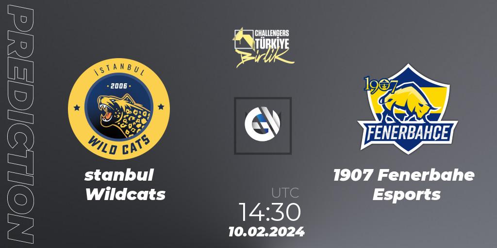 Pronósticos İstanbul Wildcats - 1907 Fenerbahçe Esports. 10.02.2024 at 14:40. VALORANT Challengers 2024 Turkey: Birlik Split 1 - VALORANT