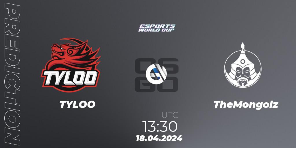 Pronósticos TYLOO - TheMongolz. 18.04.24. Esports World Cup 2024: Asian Closed Qualifier - CS2 (CS:GO)