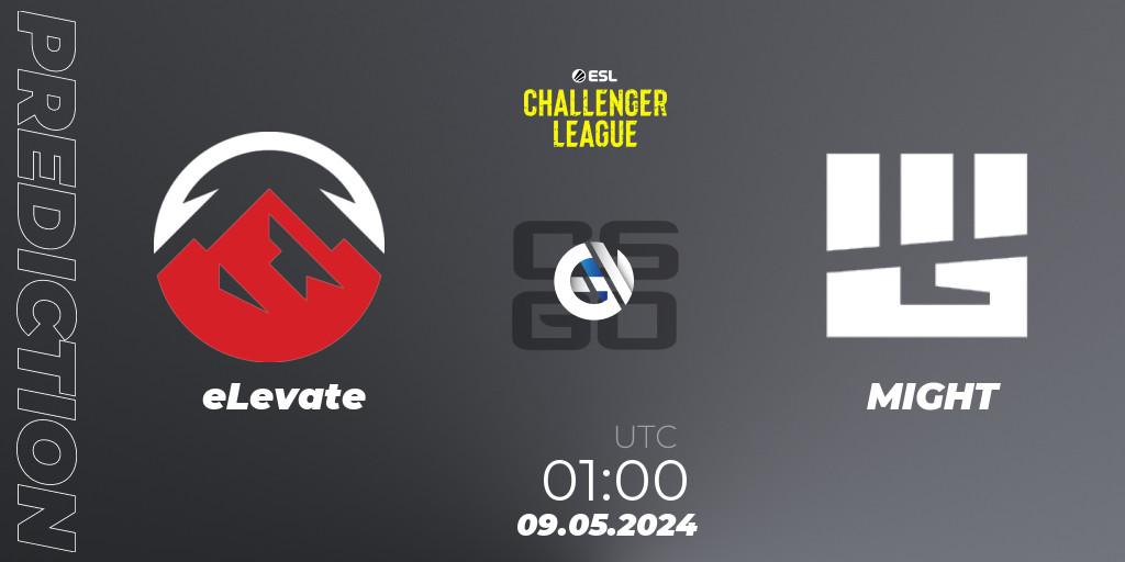 Pronósticos eLevate - MIGHT. 09.05.2024 at 01:00. ESL Challenger League Season 47: North America - Counter-Strike (CS2)