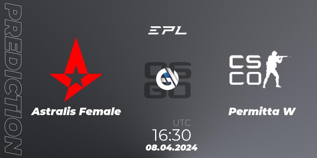 Pronósticos Astralis Female - Permitta Female. 08.04.2024 at 16:30. European Pro League Female Season 1 - Counter-Strike (CS2)