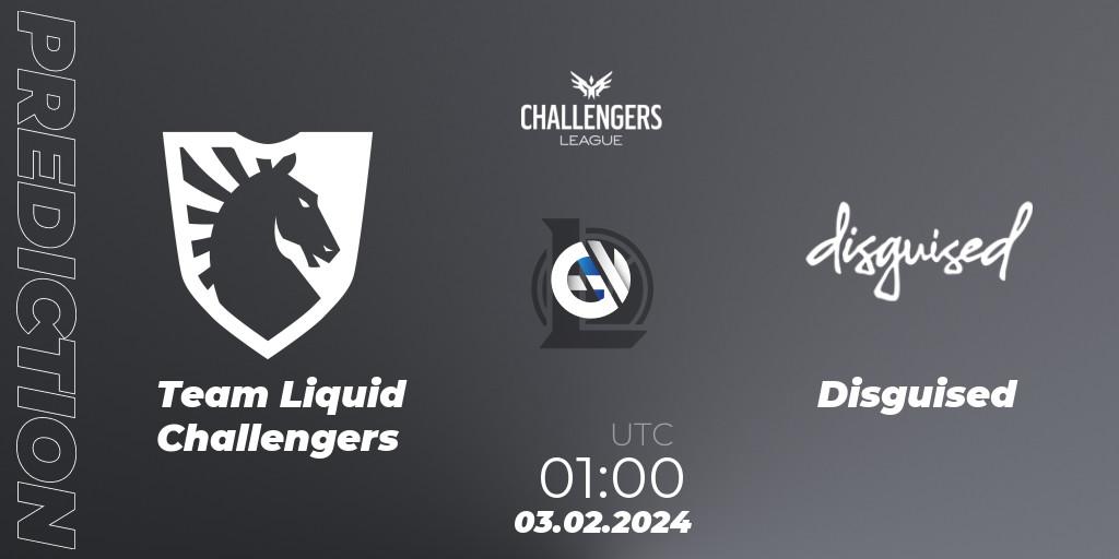 Pronósticos Team Liquid Challengers - Disguised. 03.02.24. NACL 2024 Spring - Group Stage - LoL