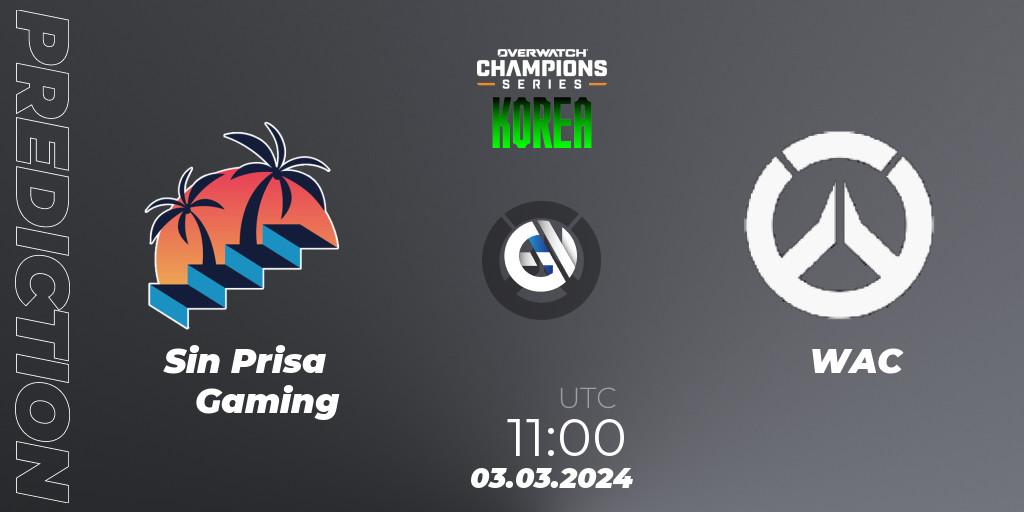 Pronósticos Sin Prisa Gaming - WAC. 03.03.24. Overwatch Champions Series 2024 - Stage 1 Korea - Overwatch