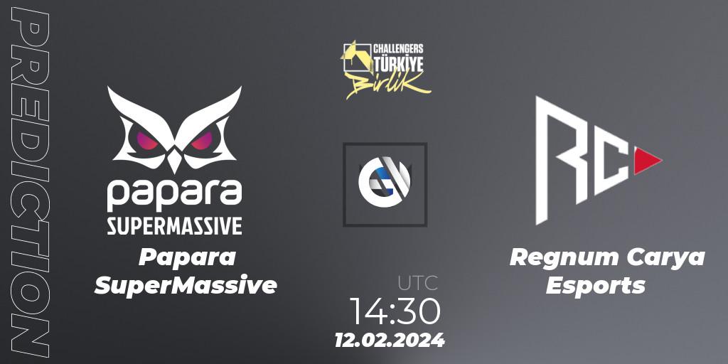 Pronósticos Papara SuperMassive - Regnum Carya Esports. 12.02.2024 at 14:40. VALORANT Challengers 2024 Turkey: Birlik Split 1 - VALORANT