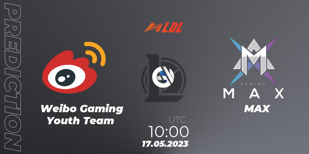 Pronósticos Weibo Gaming Youth Team - MAX. 17.05.23. LDL 2023 - Regular Season - Stage 2 - LoL