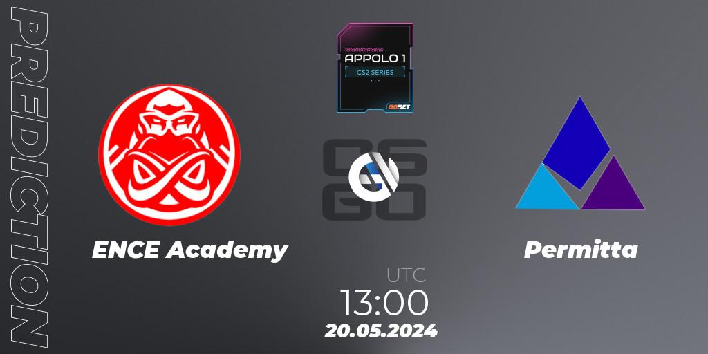 Pronósticos ENCE Academy - Permitta. 20.05.2024 at 13:00. Appolo1 Series: Phase 2 - Counter-Strike (CS2)