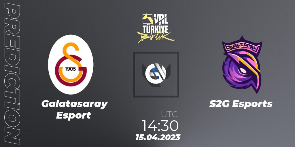 Pronósticos Galatasaray Esport - S2G Esports. 15.04.2023 at 15:15. VALORANT Challengers 2023: Turkey Split 2 - Regular Season - VALORANT