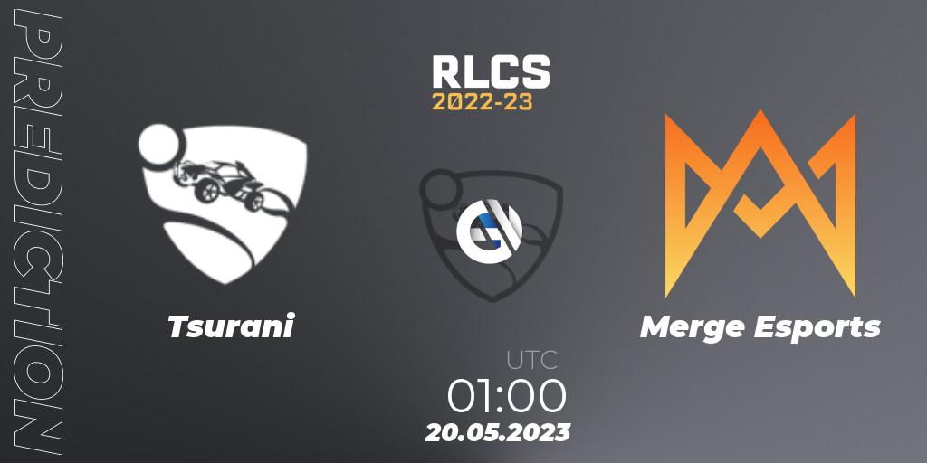 Pronósticos Tsurani - Merge Esports. 20.05.2023 at 01:00. RLCS 2022-23 - Spring: Oceania Regional 2 - Spring Cup - Rocket League