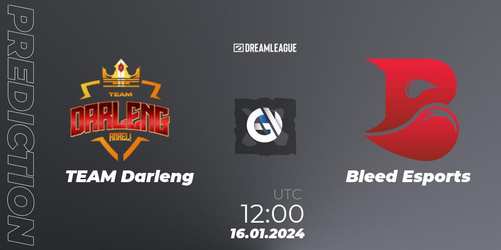 Pronósticos TEAM Darleng - Bleed Esports. 16.01.2024 at 12:01. DreamLeague Season 22: Southeast Asia Closed Qualifier - Dota 2