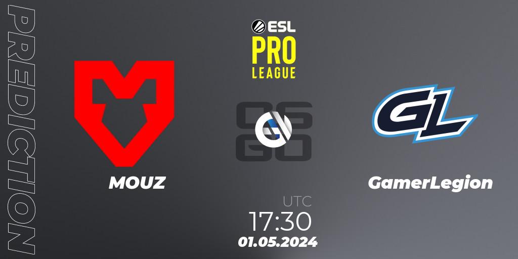 Pronósticos MOUZ - GamerLegion. 01.05.24. ESL Pro League Season 19 - CS2 (CS:GO)