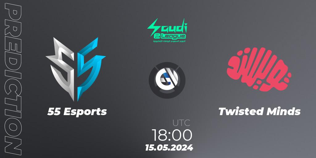 Pronósticos 55 Esports - Twisted Minds. 15.05.2024 at 18:00. Saudi eLeague 2024 - Major 2 Phase 1 - Overwatch