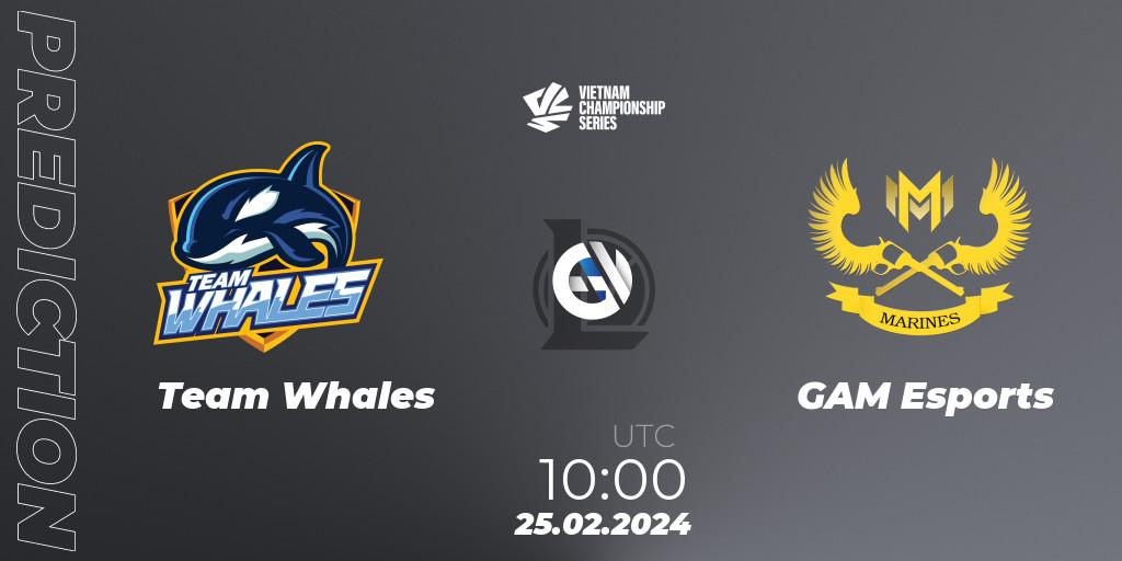 Pronósticos Team Whales - GAM Esports. 25.02.24. VCS Dawn 2024 - Group Stage - LoL