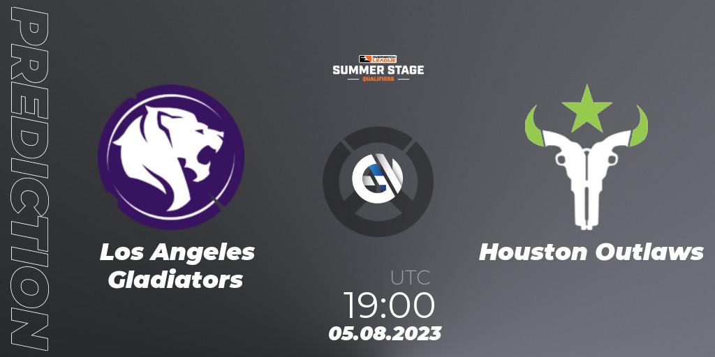 Pronósticos Los Angeles Gladiators - Houston Outlaws. 05.08.23. Overwatch League 2023 - Summer Stage Qualifiers - Overwatch