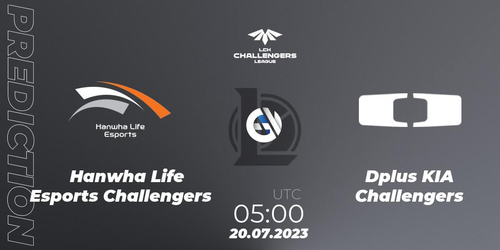 Pronósticos Hanwha Life Esports Challengers - Dplus KIA Challengers. 20.07.2023 at 05:00. LCK Challengers League 2023 Summer - Group Stage - LoL