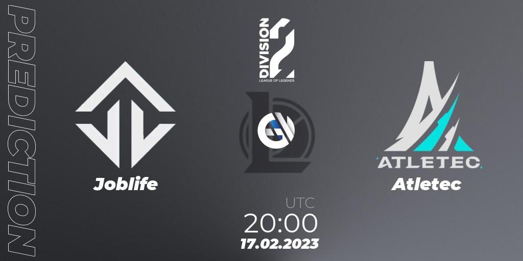 Pronósticos Joblife - Atletec. 17.02.2023 at 20:00. LFL Division 2 Spring 2023 - Group Stage - LoL