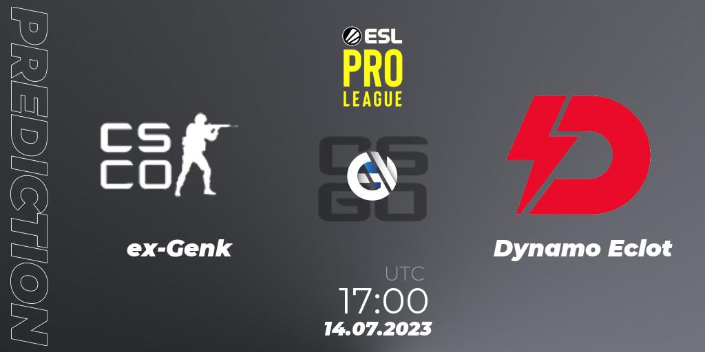 Pronósticos ex-KRC Genk - Dynamo Eclot. 14.07.2023 at 17:00. ESL Pro League Season 18: European Conference - Counter-Strike (CS2)