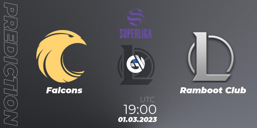 Pronósticos Falcons - Ramboot Club. 01.03.2023 at 19:00. LVP Superliga 2nd Division Spring 2023 - Group Stage - LoL