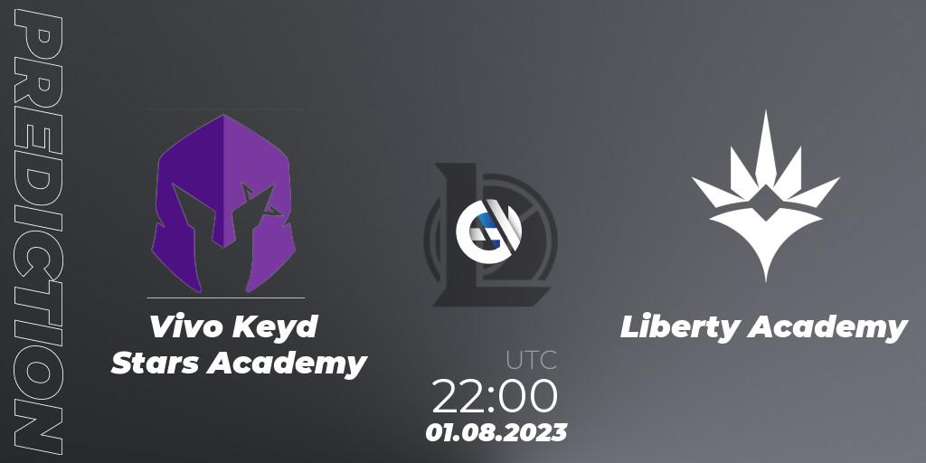 Pronósticos Vivo Keyd Stars Academy - Liberty Academy. 01.08.2023 at 22:00. CBLOL Academy Split 2 2023 - Group Stage - LoL