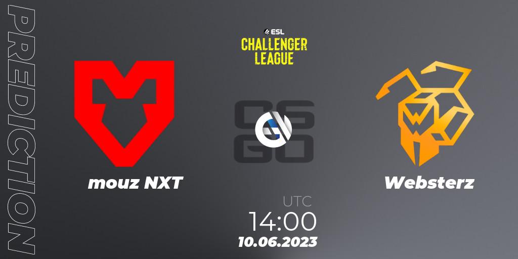 Pronósticos mouz NXT - Websterz. 09.06.2023 at 15:00. ESL Challenger League Season 45 Europe Relegation - Counter-Strike (CS2)