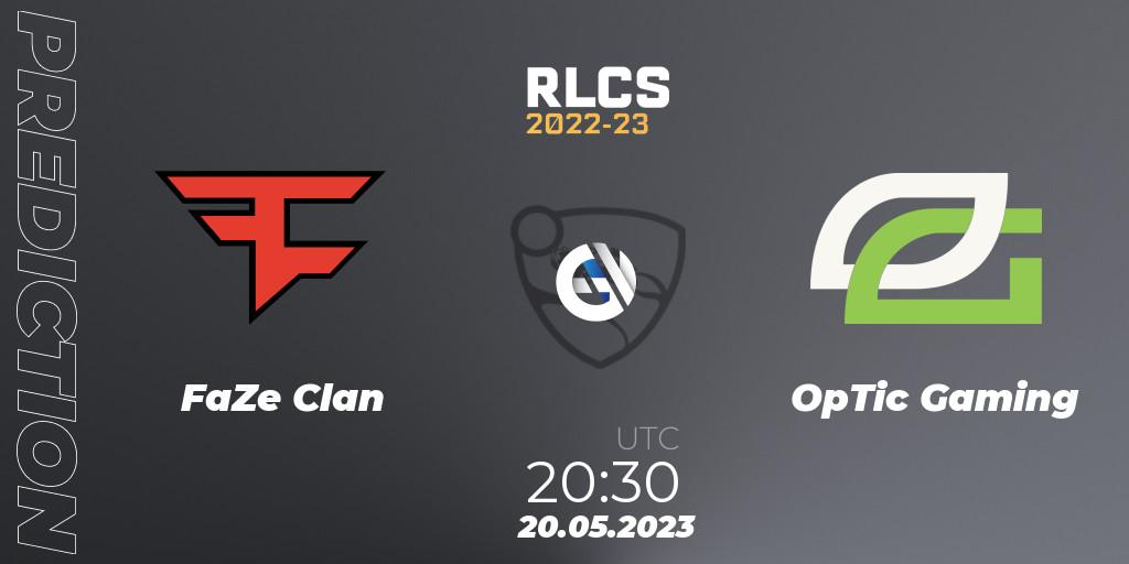 Pronósticos FaZe Clan - OpTic Gaming. 20.05.2023 at 20:30. RLCS 2022-23 - Spring: North America Regional 2 - Spring Cup - Rocket League