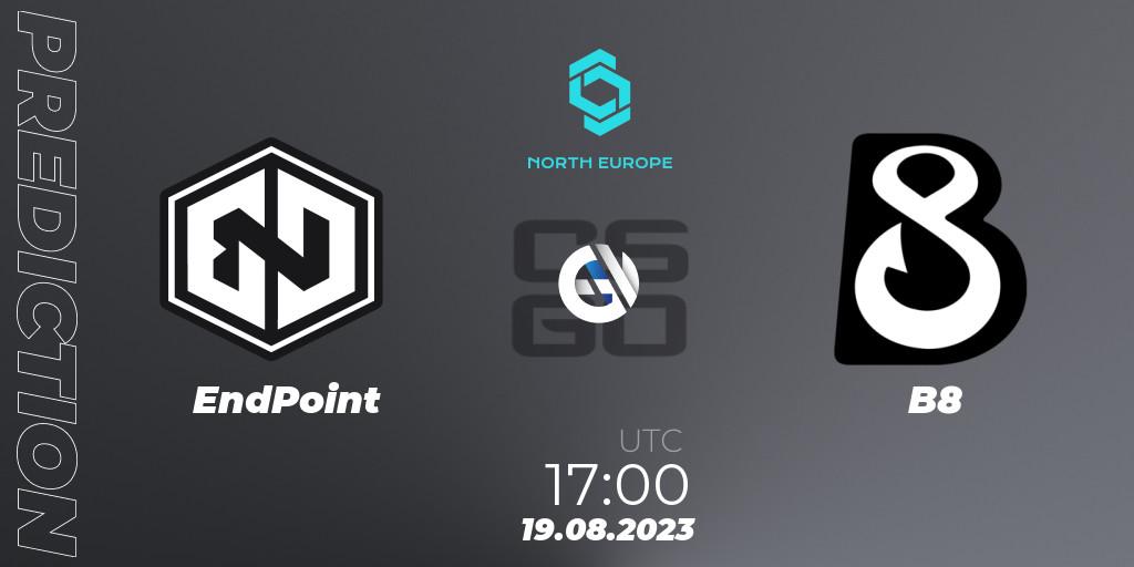 Pronósticos EndPoint - B8. 19.08.2023 at 17:00. CCT North Europe Series #7 - Counter-Strike (CS2)