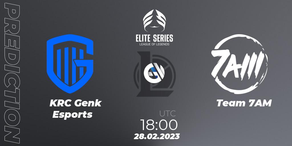 Pronósticos KRC Genk Esports - Team 7AM. 28.02.2023 at 18:00. Elite Series Spring 2023 - Group Stage - LoL