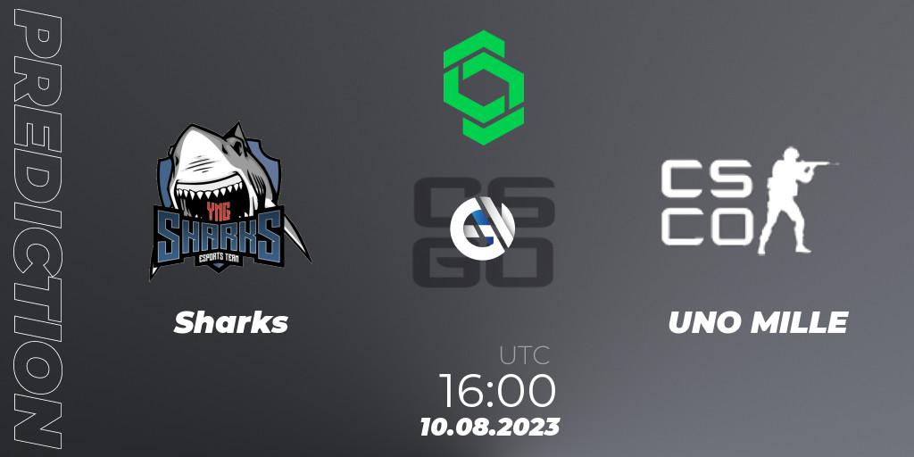 Pronósticos Sharks - UNO MILLE. 10.08.2023 at 17:00. CCT South America Series #9 - Counter-Strike (CS2)
