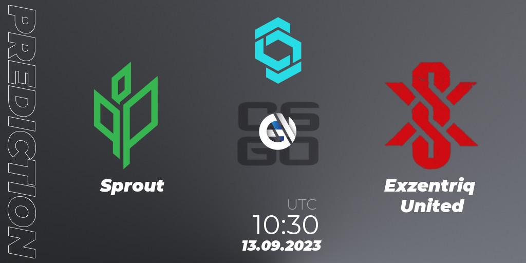 Pronósticos Sprout - Exzentriq United. 13.09.2023 at 10:30. CCT North Europe Series #8: Closed Qualifier - Counter-Strike (CS2)