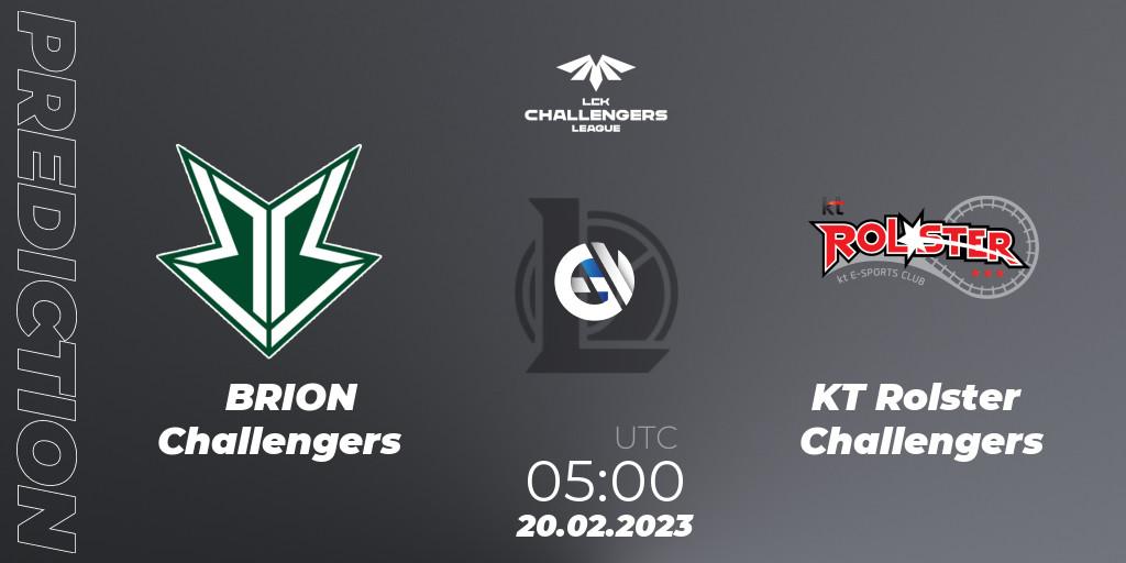 Pronósticos Brion Esports Challengers - KT Rolster Challengers. 20.02.23. LCK Challengers League 2023 Spring - LoL