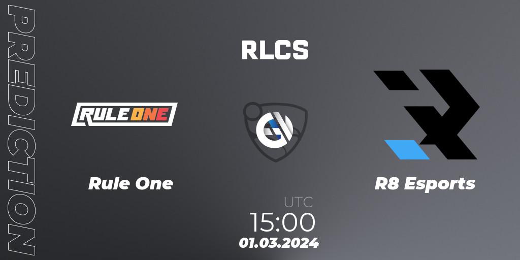 Pronósticos Rule One - R8 Esports. 01.03.24. RLCS 2024 - Major 1: MENA Open Qualifier 3 - Rocket League