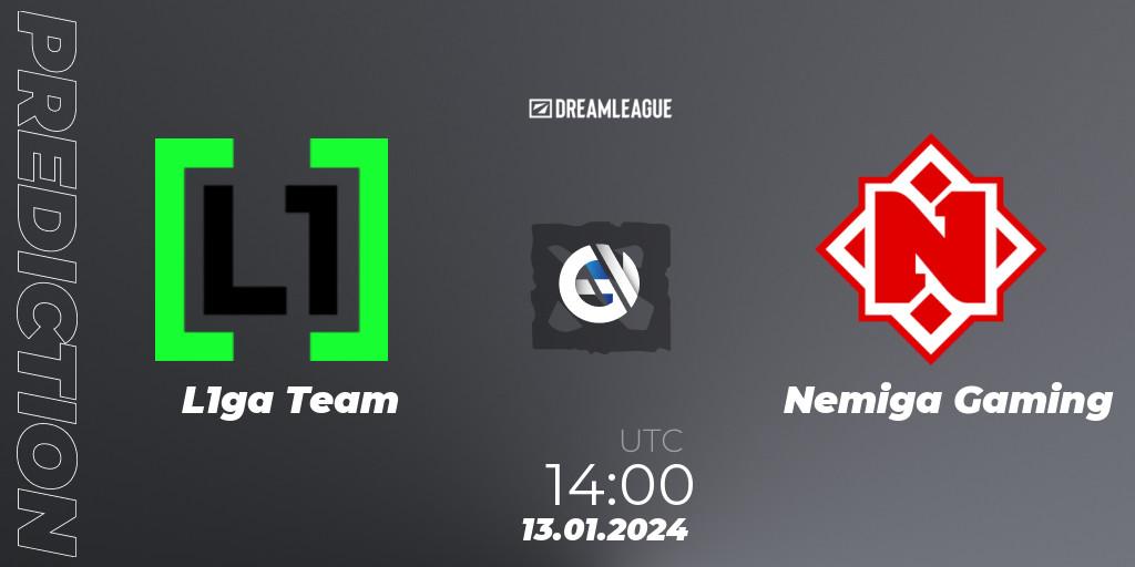 Pronósticos L1ga Team - Nemiga Gaming. 13.01.24. DreamLeague Season 22: Eastern Europe Closed Qualifier - Dota 2