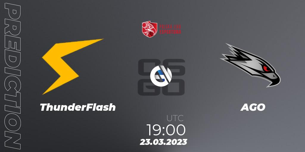 Pronósticos ThunderFlash - AGO. 24.03.23. Polska Liga Esportowa 2023: Split #1 - CS2 (CS:GO)