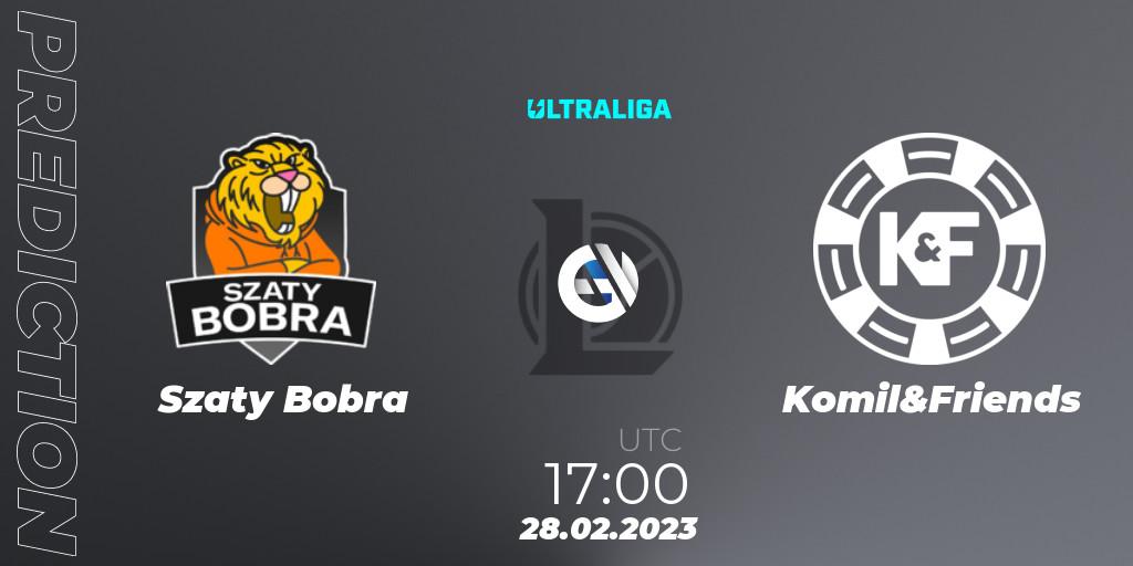 Pronósticos Szaty Bobra - Komil&Friends. 22.02.2023 at 17:00. Ultraliga Season 9 - Group Stage - LoL