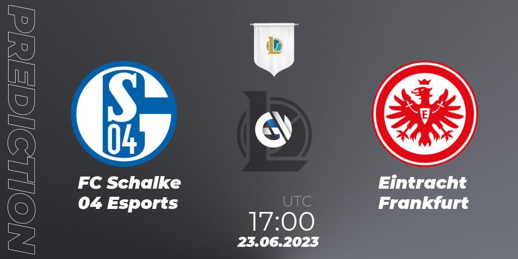 Pronósticos FC Schalke 04 Esports - Eintracht Frankfurt. 23.06.23. Prime League Summer 2023 - Group Stage - LoL